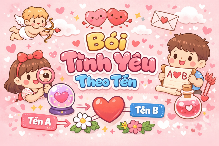 Bói tình yêu theo tên: Tiết lộ mức độ tâm đầu ý hợp của hai bạn